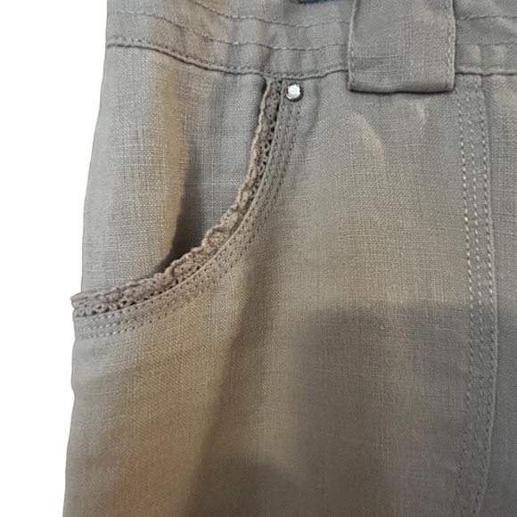 INC International Concepts Women's Beige 100% Linen Wide Leg Pants Size 12 - Picture 8 of 14